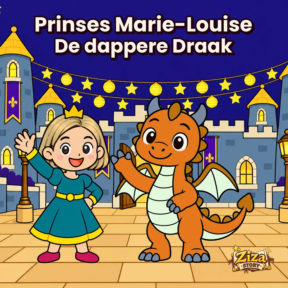 De omslag van De dappere Draak, hier met Marie-Louise / Sem als held